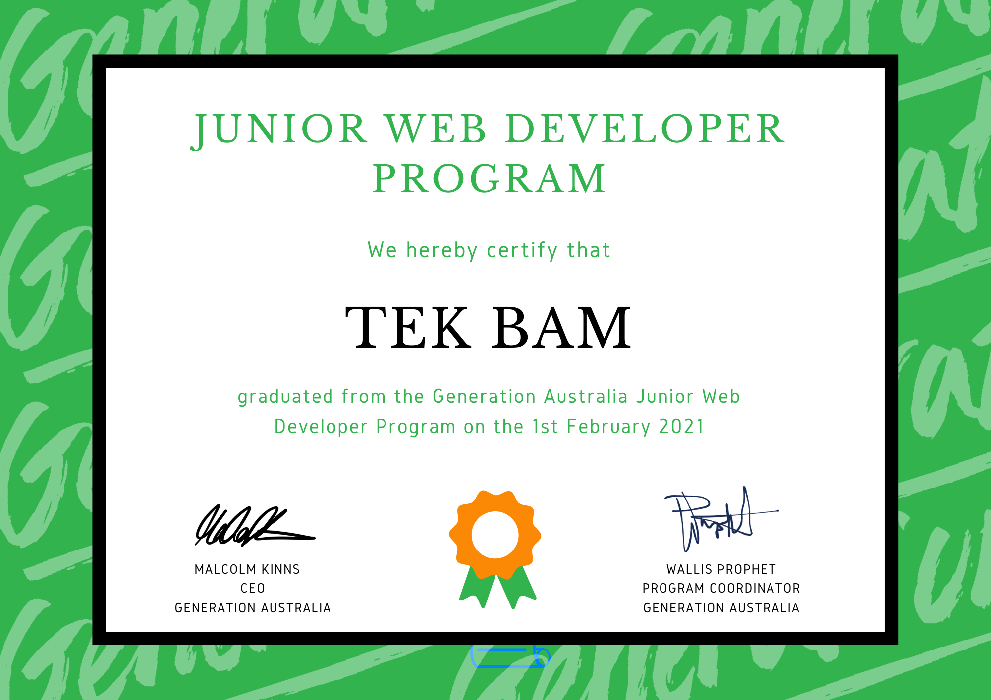 certificate